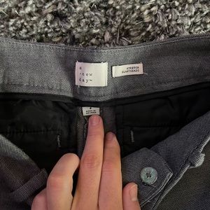 a new day grey crop slit work pants